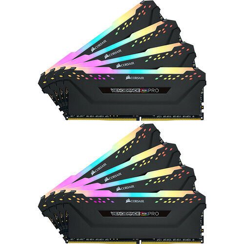 DDR4 Corsair Vengeance RGB PRO Noir - 64 Go (8 x 8 Go) 2666 MHz - CAS 16