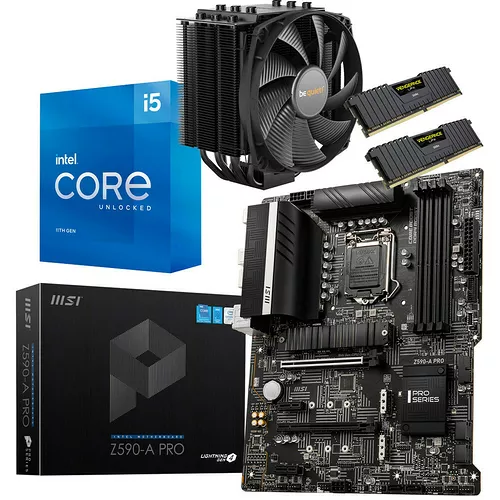 Kit évo Intel Core i5-11600K + Asus TUF Z590-PLUS + Dark Rock 4 + 16 Go