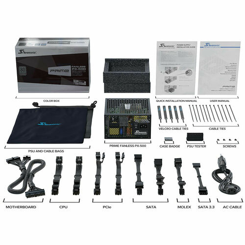Seasonic PRIME PX Fanless - 500W