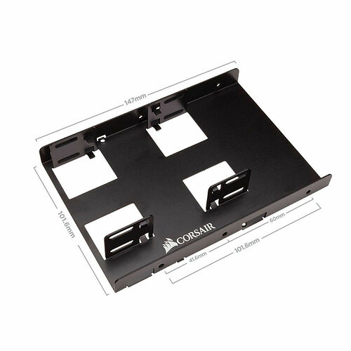Support pour 2 SSD 2.5" dans baie 3.5" - Noir - Corsair