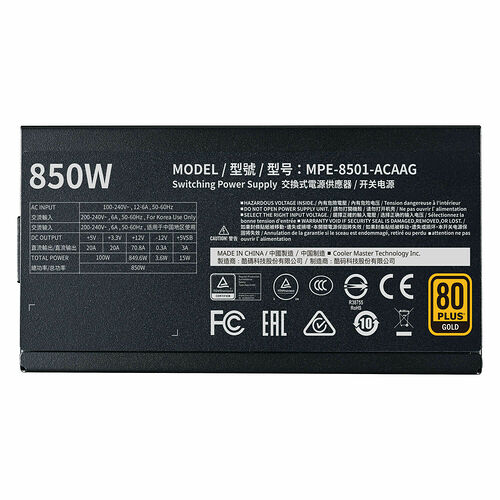 Cooler Master MWE Gold 850 FM (v2) - 850W