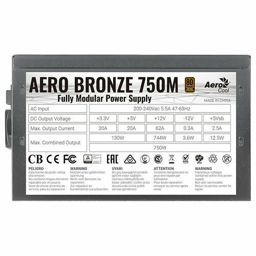 Aerocool Aero Bronze 750M - 750W