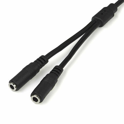 Startech Câble Audio Répartiteur Mini Jack Noir - 20 cm