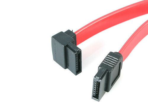 Startech Câble SATA coudé - Rouge - 46 cm