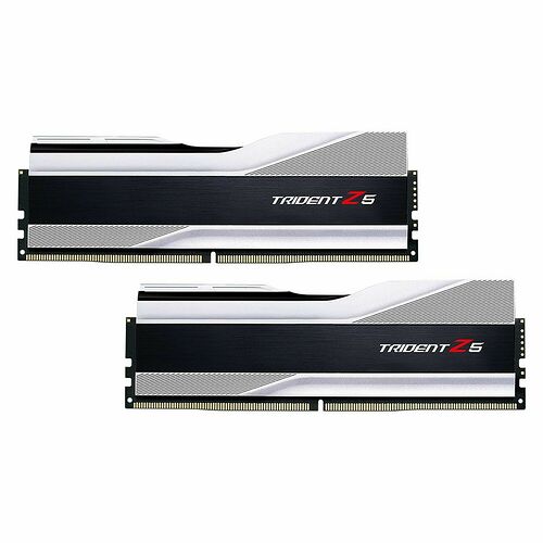 DDR5 G.Skill Trident Z Argent - 32 Go (2 x 16 Go) 6000 MHz - CAS 40