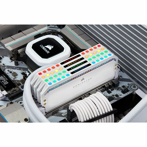 DDR4 Corsair Dominator Platinum RGB Blanc - 32 Go (2 x 16 Go) 3600 MHz - CAS 18
