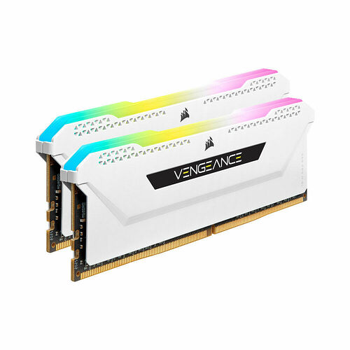 DDR4 Corsair Vengeance RGB PRO SL Blanc - 16 Go (2 x 8 Go) 3200 MHz - CAS 16