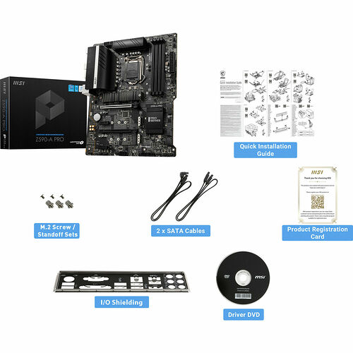 Kit évo Intel Core i7-11700K + MSI Z590-A PRO + Dark Rock 4 + 16 Go