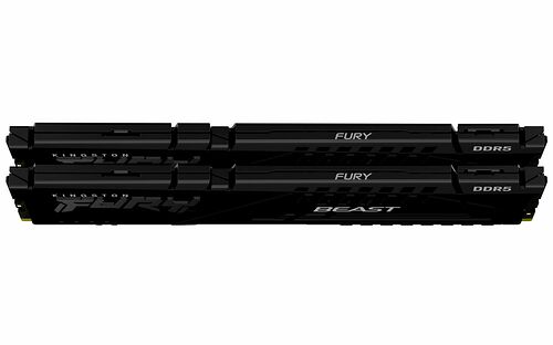 DDR5 Kingston Fury Beast Black - 64 Go (2 x 32 Go) 6400 MHz - CAS 32