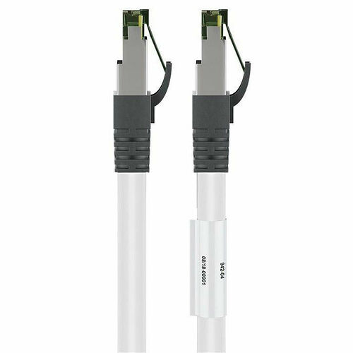 Câble ethernet RJ45 Cat 8.1 S/FTP - Blanc - 10 mètres - Goobay
