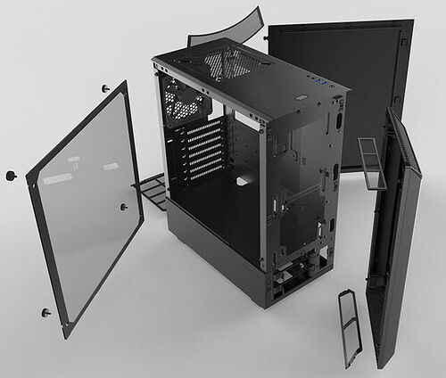 Phanteks Eclipse P300 Tempered Glass - Noir