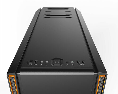be quiet! Silent Base 601 Window - Noir/Orange