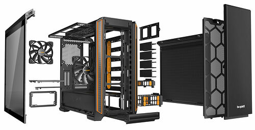 be quiet! Silent Base 601 Window - Noir/Orange