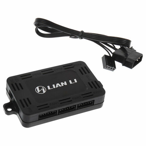 Lian Li Bora 120 RGB PWM, 120 mm (Noir) (Pack de 3) + Contrôleur + Télécommande