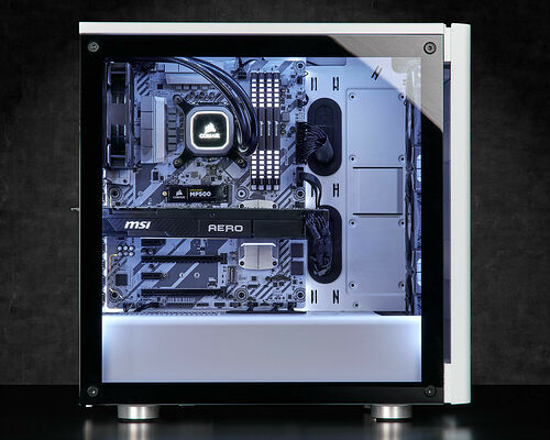 Corsair Carbide 275R Tempered Glass - Blanc