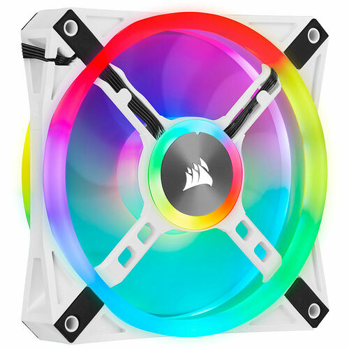 Corsair QL120 RGB - Blanc - 120 mm (Pack de 3) + Lighting Node Core