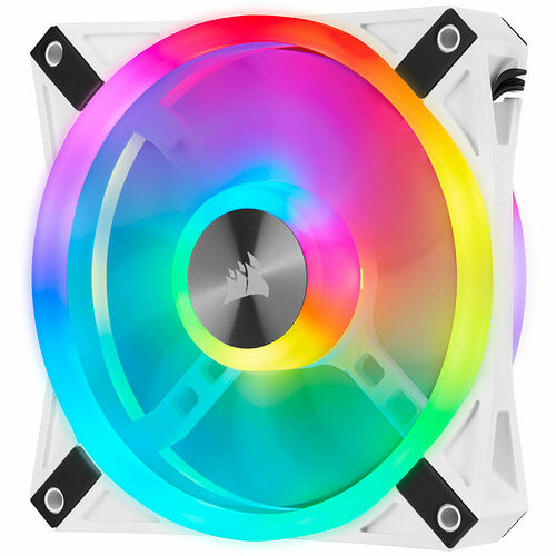 Corsair QL120 RGB - Blanc - 120 mm (Pack de 3) + Lighting Node Core
