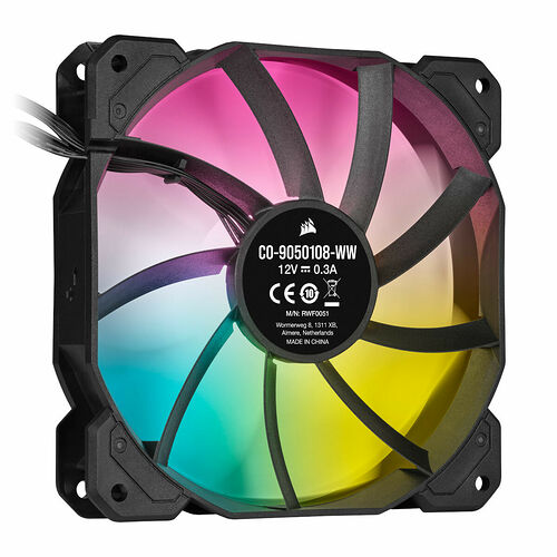 Corsair SP120 RGB Elite - Noir - 120 mm (Pack de 3) + Lighting Node Core