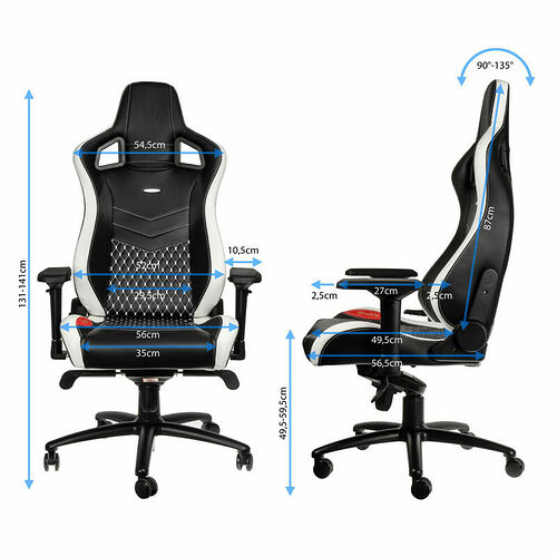 Noblechairs Epic Cuir - Noir / Blanc / Rouge