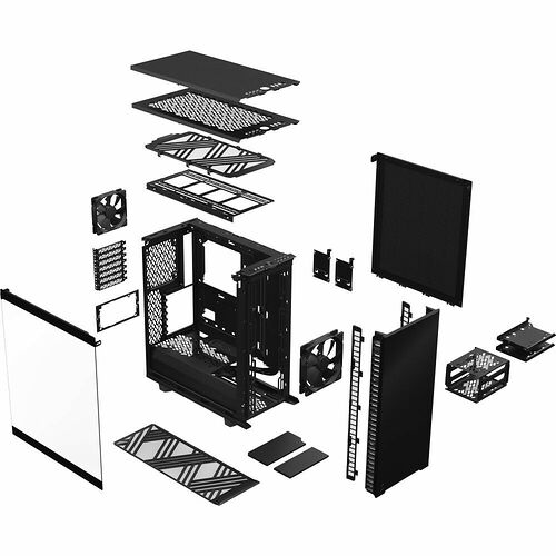 Fractal Design Define 7 Compact Tempered Glass - Noir