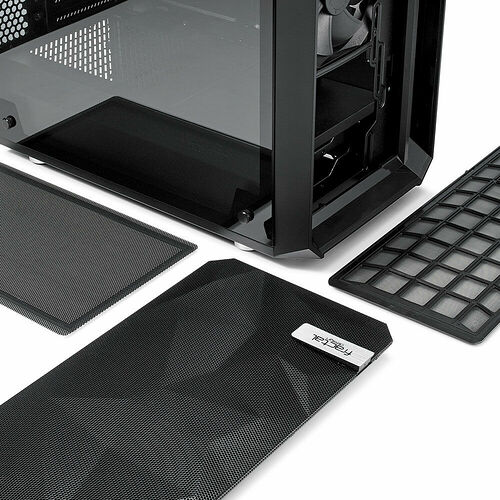 Fractal Design Meshify C Tempered Glass Clear - Noir