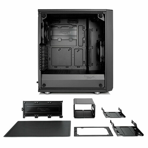 Fractal Design Meshify C Tempered Glass Clear - Noir
