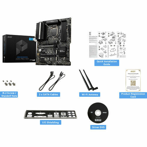 Kit évo Intel Core i7-11700K + MSI Z590 PRO WIFI + Dark Rock 4 + 16 Go