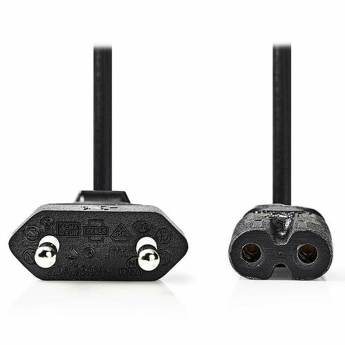 Câble d'alimentation C7 - 2 mètres - Noir - Nedis