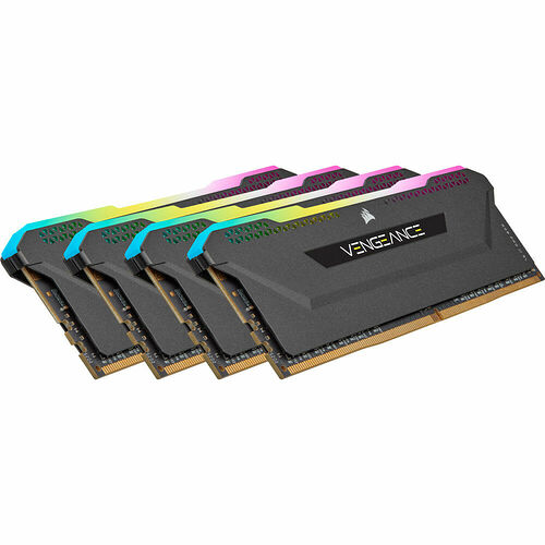 DDR4 Corsair Vengeance RGB PRO SL Noir - 32 Go (4 x 8 Go) 3200 MHz - CAS 16