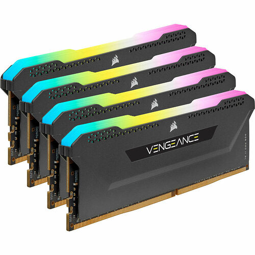 DDR4 Corsair Vengeance RGB PRO SL Noir - 32 Go (4 x 8 Go) 3200 MHz - CAS 16