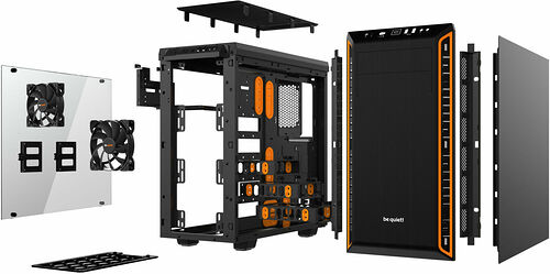 be quiet! Pure Base 600 - Noir/Orange (Version fenêtre)