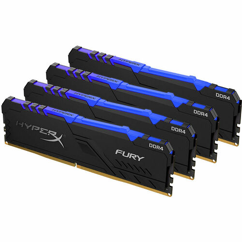 DDR4 HyperX Fury RGB - 64 Go (4 x 16 Go) 3466 MHz - CAS 16