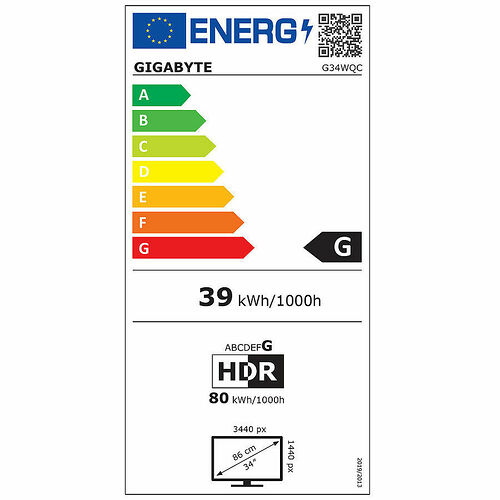 Gigabyte G34WQC Adaptive Sync (dalle incurvée)