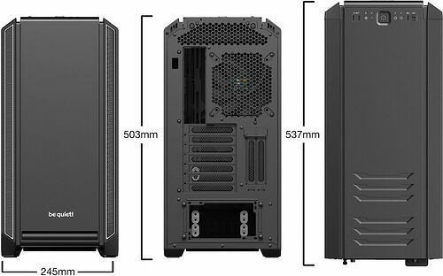 be quiet! Silent Base 601 - Noir/Argent