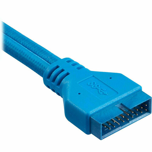 Kit d'extension gainé pour panneau avant (30 cm) - Bleu - Corsair