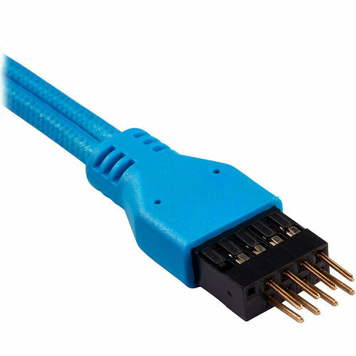 Kit d'extension gainé pour panneau avant (30 cm) - Bleu - Corsair
