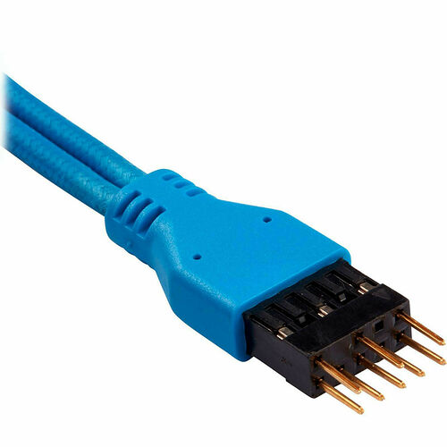 Kit d'extension gainé pour panneau avant (30 cm) - Bleu - Corsair