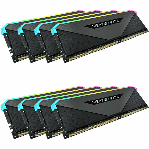 DDR4 Corsair Vengeance RGB RT Noir - 256 Go (8 x 32 Go) 3200 MHz - CAS 16