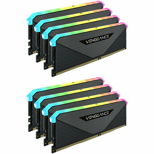 DDR4 Corsair Vengeance RGB RT Noir - 256 Go (8 x 32 Go) 3200 MHz - CAS 16
