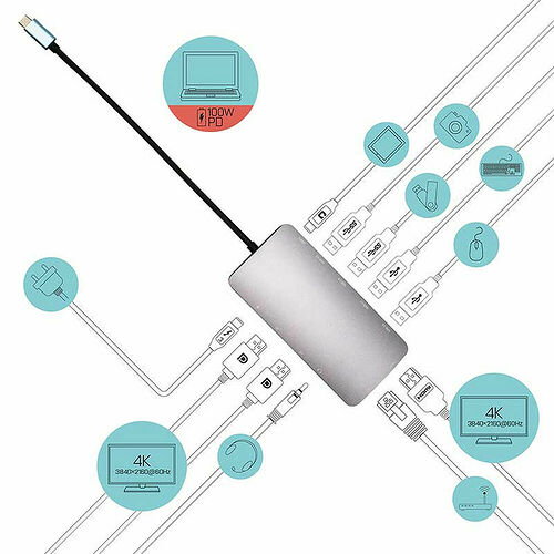 i-tec USB-C Metal Nano Dock 3x + Power Delivery 100W