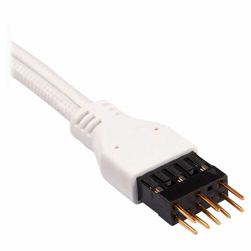 Corsair Kit d'extension gainé pour panneau avant - Blanc - 30 cm