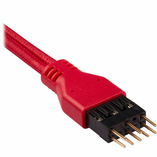 Kit d'extension gainé pour panneau avant (30 cm) - Rouge - Corsair