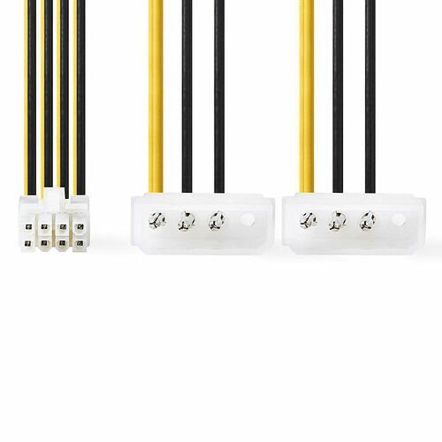 Nedis Adaptateur d'alimentation 2x Molex vers P8