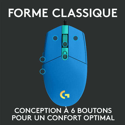 Logitech G G203 LightSync - Bleu