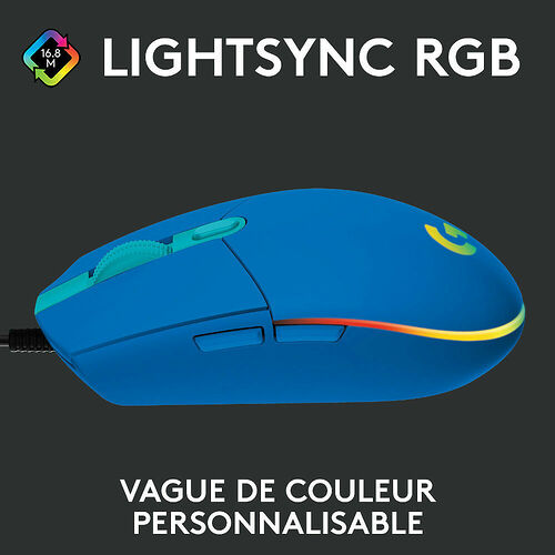 Logitech G G203 LightSync - Bleu
