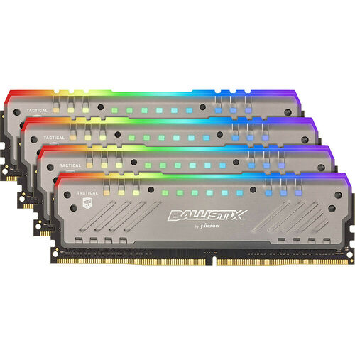 DDR4 Ballistix Tactical Tracer RGB - 64 Go (4 x 16 Go) 2666 MHz - CAS 16