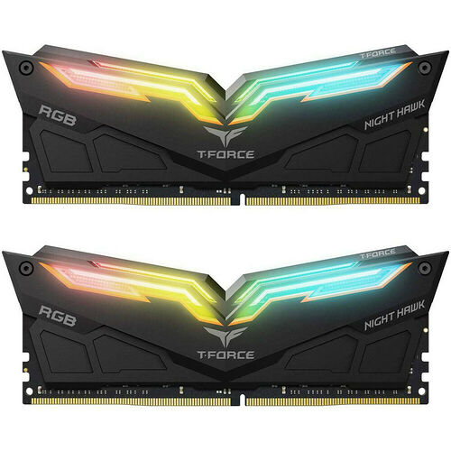 DDR4 T-FORCE Night Hawk RGB Noir - 16 Go (2 x 8 Go) 3600 MHz - CAS 18