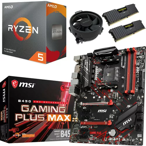 Kit vo Ryzen 5 3600 3.6 GHz MSI B450 GAMING PLUS MAX 16 Go