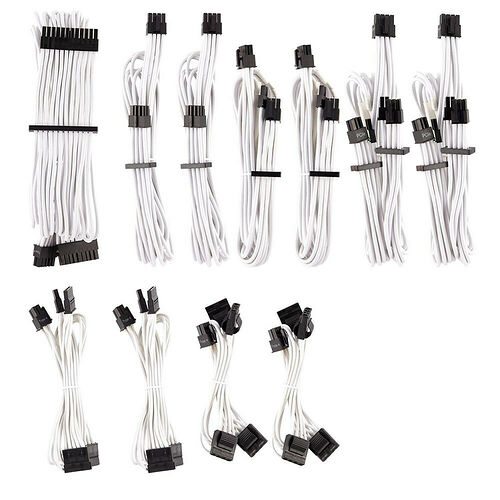 Kit de câbles Corsair Pro gainés - Blanc