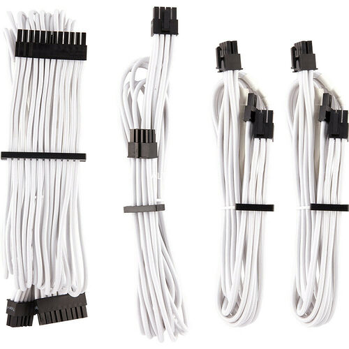 Kit de câbles Corsair Starter gainés, Blanc